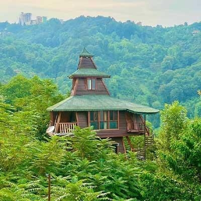 خانه جنگلی برای استراحت آخر هفته